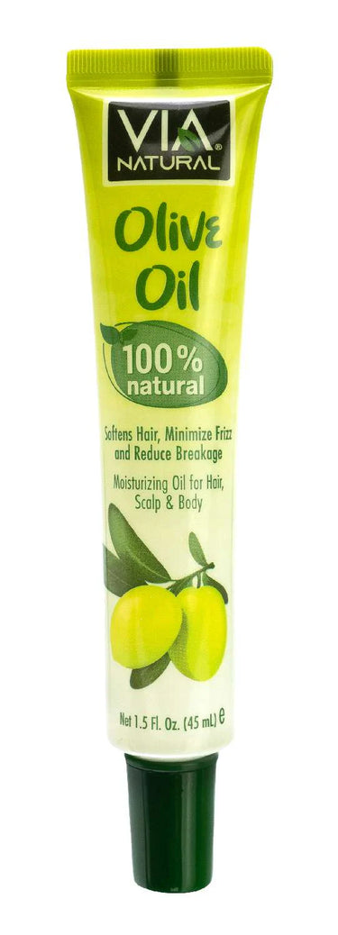 Via Natural Olive Oil – 100% Natural Moisturizing Oil (1.5 fl oz) - ANNS BEAUTY SUPPLY